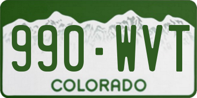 CO license plate 990WVT