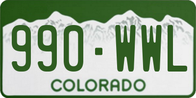 CO license plate 990WWL
