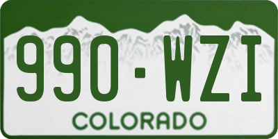 CO license plate 990WZI