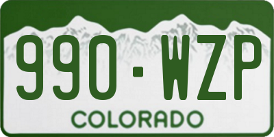 CO license plate 990WZP