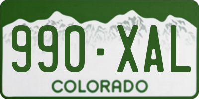 CO license plate 990XAL