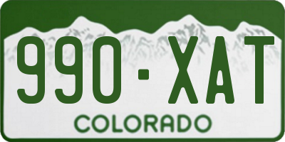 CO license plate 990XAT