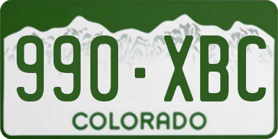 CO license plate 990XBC