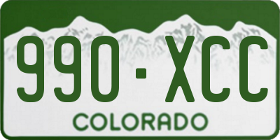 CO license plate 990XCC