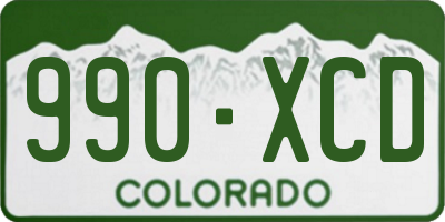 CO license plate 990XCD