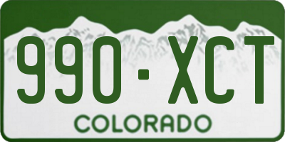 CO license plate 990XCT