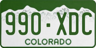 CO license plate 990XDC