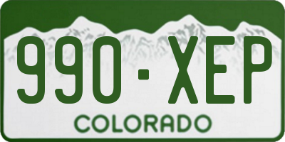 CO license plate 990XEP