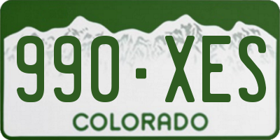 CO license plate 990XES