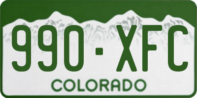 CO license plate 990XFC