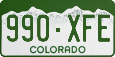 CO license plate 990XFE