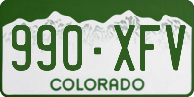 CO license plate 990XFV