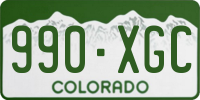 CO license plate 990XGC
