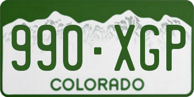CO license plate 990XGP