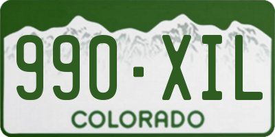 CO license plate 990XIL