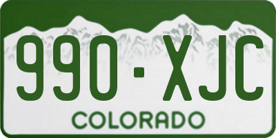 CO license plate 990XJC