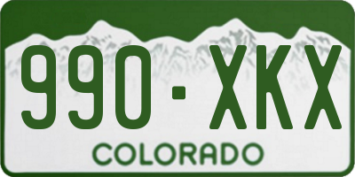 CO license plate 990XKX
