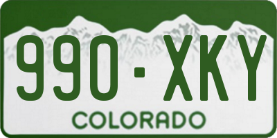 CO license plate 990XKY