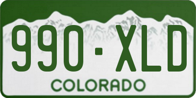 CO license plate 990XLD