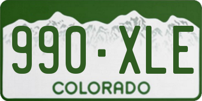 CO license plate 990XLE