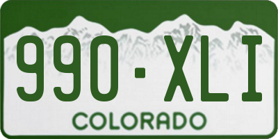 CO license plate 990XLI