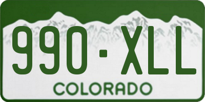 CO license plate 990XLL