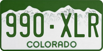 CO license plate 990XLR