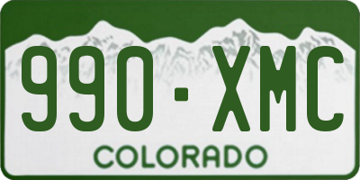 CO license plate 990XMC