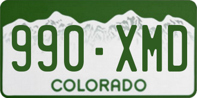 CO license plate 990XMD