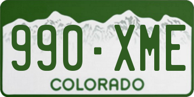 CO license plate 990XME
