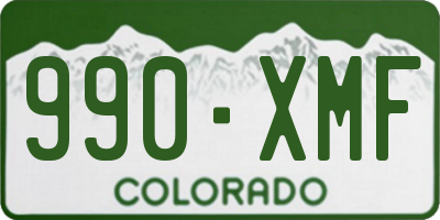 CO license plate 990XMF