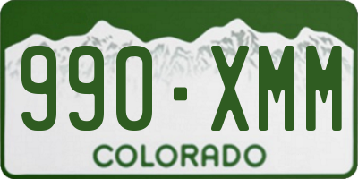 CO license plate 990XMM