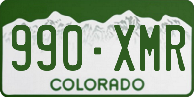 CO license plate 990XMR
