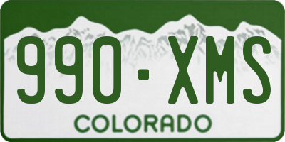 CO license plate 990XMS