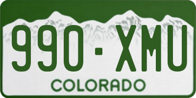 CO license plate 990XMU
