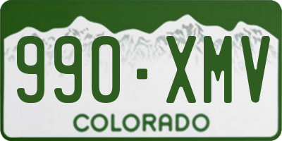 CO license plate 990XMV