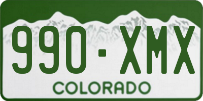CO license plate 990XMX