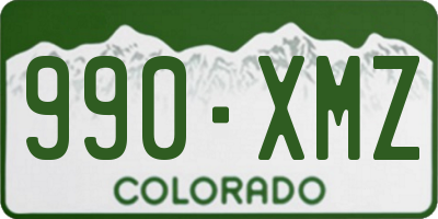 CO license plate 990XMZ