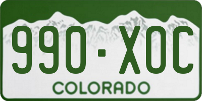 CO license plate 990XOC