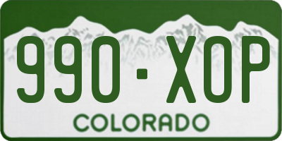 CO license plate 990XOP