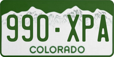 CO license plate 990XPA