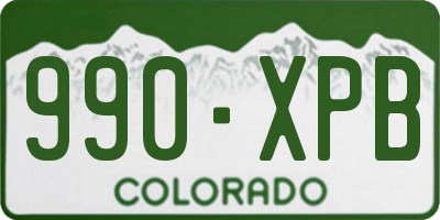 CO license plate 990XPB