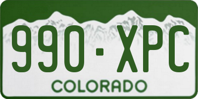 CO license plate 990XPC