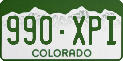 CO license plate 990XPI