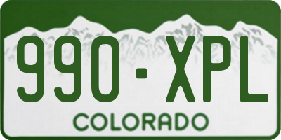 CO license plate 990XPL