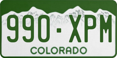 CO license plate 990XPM