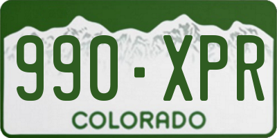 CO license plate 990XPR