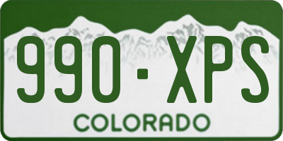 CO license plate 990XPS