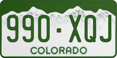 CO license plate 990XQJ