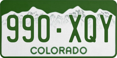 CO license plate 990XQY